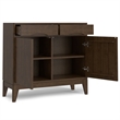 Harper HARDWOOD 40 inch Wide Modern Entryway Storage Cabinet in Walnut Brown