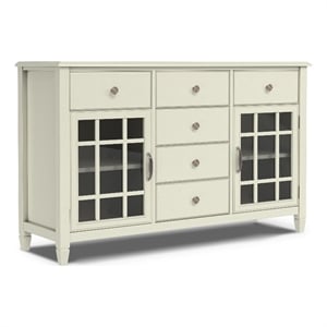 Connaught WOOD & Pine 60x18&quot Traditional Sideboard Buffet in Antique White