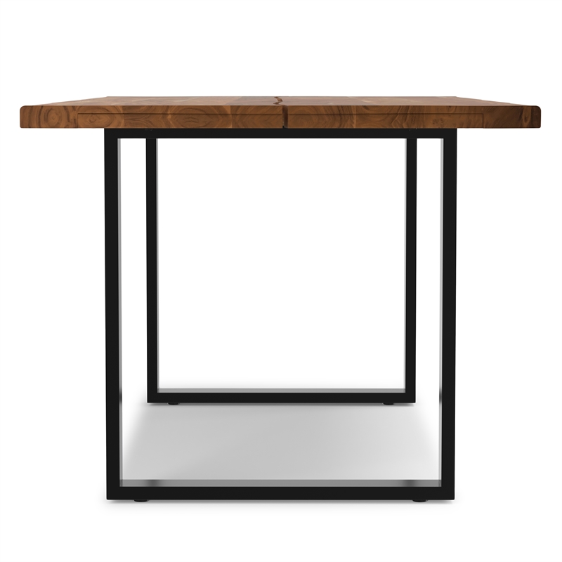 Fieldcrest 72 x 36 inch Rectangle Modern Industrial Dining Table in Natural