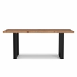 Fieldcrest 72 x 36 inch Rectangle Modern Industrial Dining Table in Natural