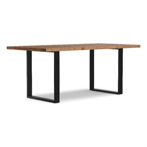 Fieldcrest 72 x 36 inch Rectangle Modern Industrial Dining Table in Natural