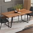Fieldcrest 72 x 36 inch Rectangle Modern Industrial Dining Table in Natural