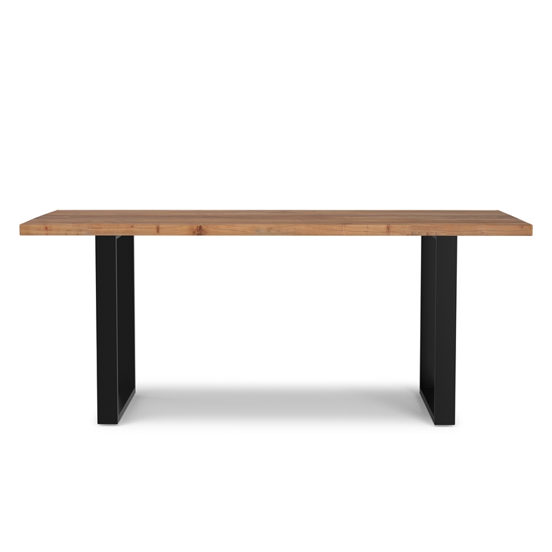 Fieldcrest 72 x 36 inch Rectangle Modern Industrial Dining Table in Natural