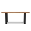 Fieldcrest 72 x 36 inch Rectangle Modern Industrial Dining Table in Natural