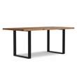 Fieldcrest 72 x 36 inch Rectangle Modern Industrial Dining Table in Natural