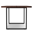 Fieldcrest 72x36 inch Rectangle Modern Industrial Dining Table in Dark Walnut