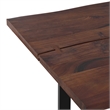 Fieldcrest 72x36 inch Rectangle Modern Industrial Dining Table in Dark Walnut