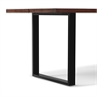 Fieldcrest 72x36 inch Rectangle Modern Industrial Dining Table in Dark Walnut