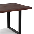 Fieldcrest 72x36 inch Rectangle Modern Industrial Dining Table in Dark Walnut