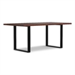 Fieldcrest 72x36 inch Rectangle Modern Industrial Dining Table in Dark Walnut