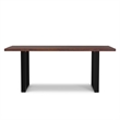 Fieldcrest 72x36 inch Rectangle Modern Industrial Dining Table in Dark Walnut