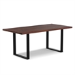 Fieldcrest 72x36 inch Rectangle Modern Industrial Dining Table in Dark Walnut