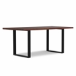 Fieldcrest 72x36 inch Rectangle Modern Industrial Dining Table in Dark Walnut