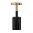 Frannie  10 inch Wide Metal Side Table in Gold / Black