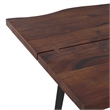 Delta 72 inch x 36 inch Rectangle Modern Industrial Dining Table in Dark Walnut