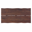 Delta 72 inch x 36 inch Rectangle Modern Industrial Dining Table in Dark Walnut