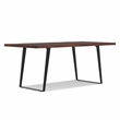 Delta 72 inch x 36 inch Rectangle Modern Industrial Dining Table in Dark Walnut