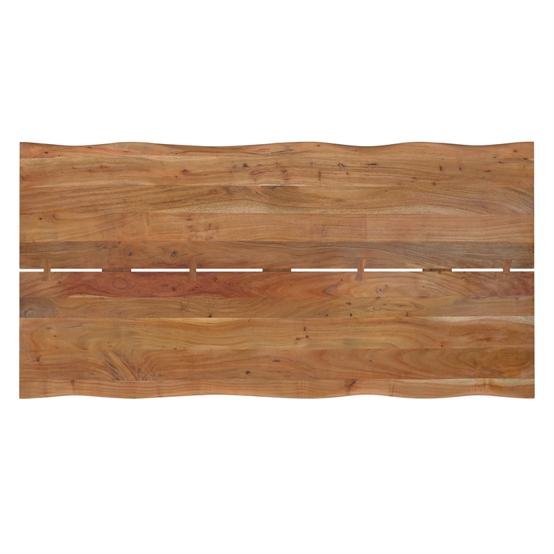 Delta 72 inch x 36 inch Rectangle Modern Industrial Dining Table in Natural
