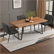 Delta 72 inch x 36 inch Rectangle Modern Industrial Dining Table in Natural
