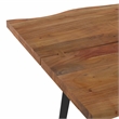Delta 72 inch x 36 inch Rectangle Modern Industrial Dining Table in Natural