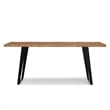 Delta 72 inch x 36 inch Rectangle Modern Industrial Dining Table in Natural