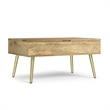 Jager SOLID MANGO WOOD 36 inch Wide Rectangle  Lift Top Coffee Table in Natural