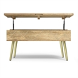 Jager SOLID MANGO WOOD 36 inch Wide Rectangle  Lift Top Coffee Table in Natural