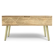 Jager SOLID MANGO WOOD 36 inch Wide Rectangle  Lift Top Coffee Table in Natural