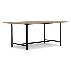 Campbell 72 x 36 inch Rectangle Modern Industrial Dining Table in Gray Wash