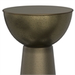Surrey 12 inch Wide Metal Side Table in Antique Gold