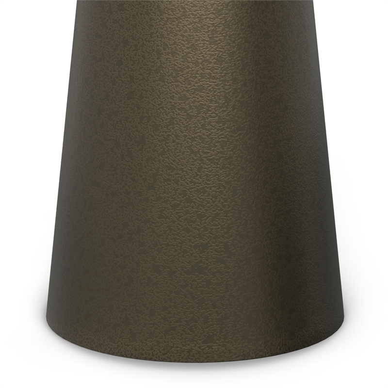 surrey 12 inch wide metal side table in antique gold