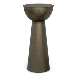 Surrey 12 inch Wide Metal Side Table in Antique Gold