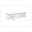 Artisan SOLID WOOD 72 inch Wide Transitional TV Media Stand in Russet Brown