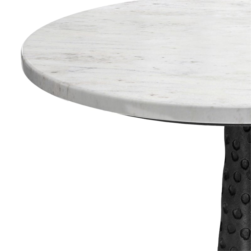 Myles Modern 16 inch Wide Metal Side Table in Black & Fully Assembled