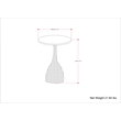 Myles Modern 16 inch Wide Metal Side Table in Black & Fully Assembled