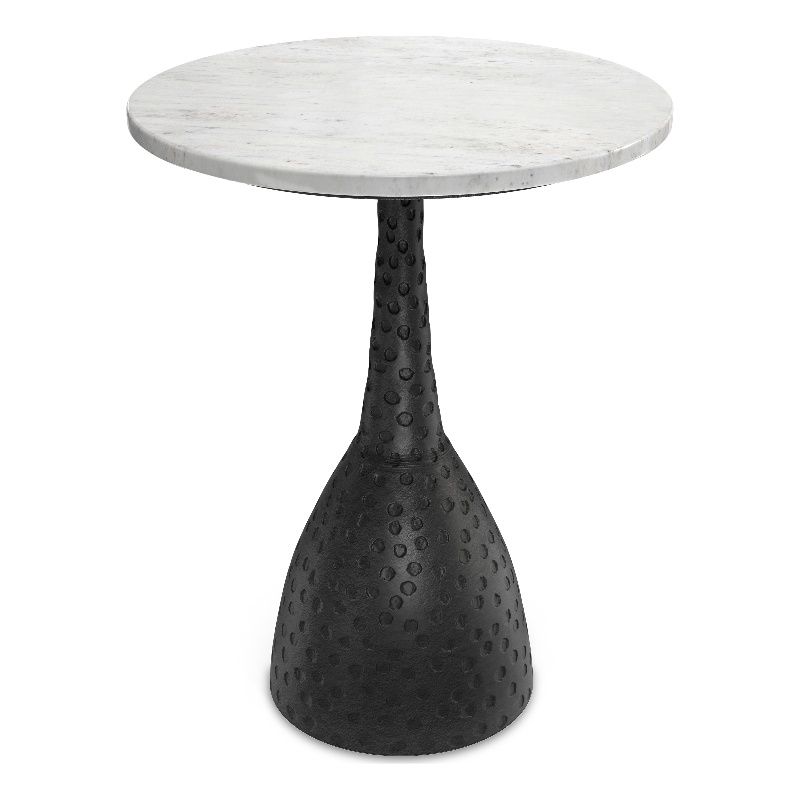 Myles Modern 16 inch Wide Metal Side Table in Black & Fully Assembled