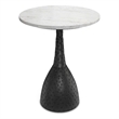 Myles Modern 16 inch Wide Metal Side Table in Black & Fully Assembled