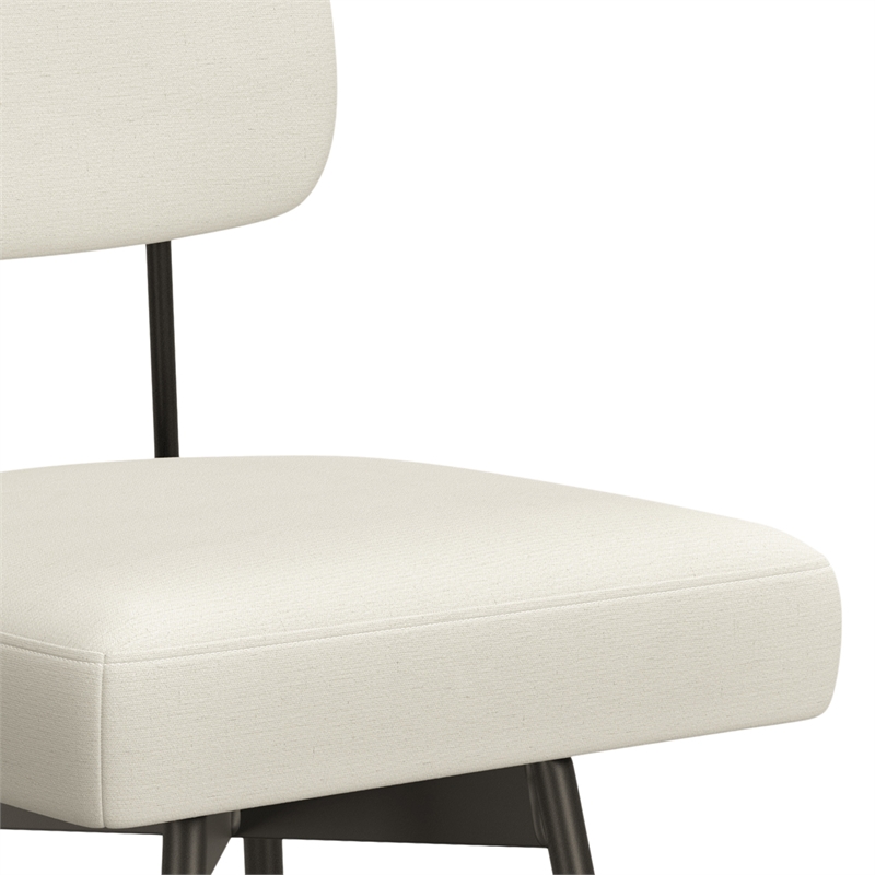 Giselle Modern Swivel Bar Stool (Setof 2) in Natural  Polyester Linen
