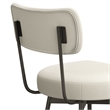 Giselle Modern Swivel Bar Stool (Setof 2) in Natural  Polyester Linen