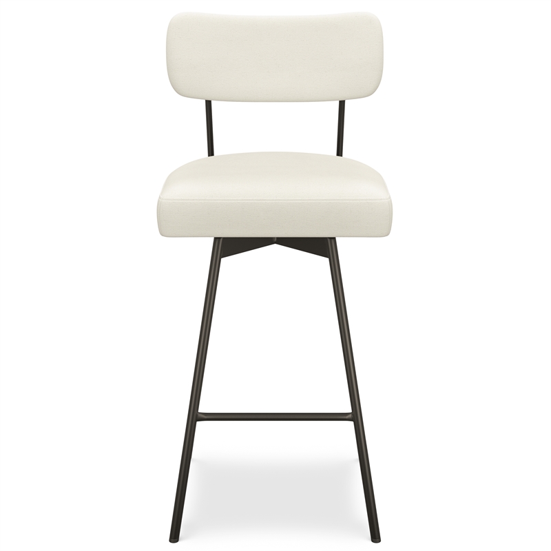 Giselle Modern Swivel Bar Stool (Setof 2) in Natural  Polyester Linen