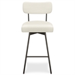 Giselle Modern Swivel Bar Stool (Setof 2) in Natural  Polyester Linen