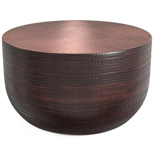 Johnsen 29.5&quot Wide Boho Metal Coffee Table in Oil Rubbed Bronze Iron & Assembled