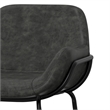 Mira Contemporary Bar Stool in Distressed Slate Gray  Vegan Faux Leather