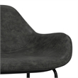 Mira Contemporary Bar Stool in Distressed Slate Gray  Vegan Faux Leather