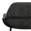 Mira Contemporary Bar Stool in Distressed Slate Gray  Vegan Faux Leather