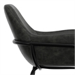 Mira Contemporary Bar Stool in Distressed Slate Gray  Vegan Faux Leather