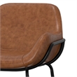 Mira Contemporary Modern Bar Stool in Distressed Tan  Vegan Faux Leather