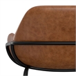 Mira Contemporary Modern Bar Stool in Distressed Tan  Vegan Faux Leather