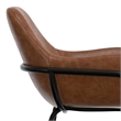 Mira Contemporary Modern Bar Stool in Distressed Tan  Vegan Faux Leather