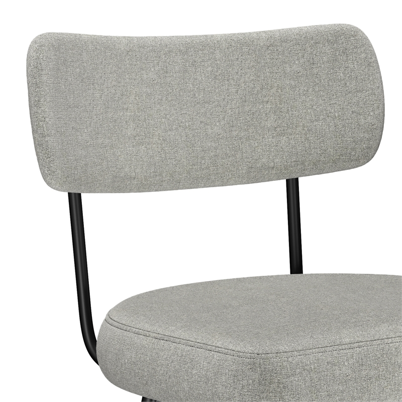 Giselle Modern Swivel Counter Height Stool(setof2)in Light Gray Polyester Linen